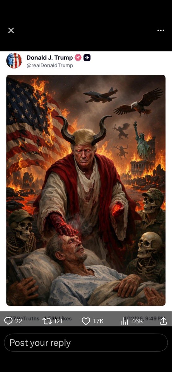 Cooocoo4T's tweet photo. @Franklin_Graham You prop up the Devil in Chief #NotChristian https://t.co/dFfSMQhCp8