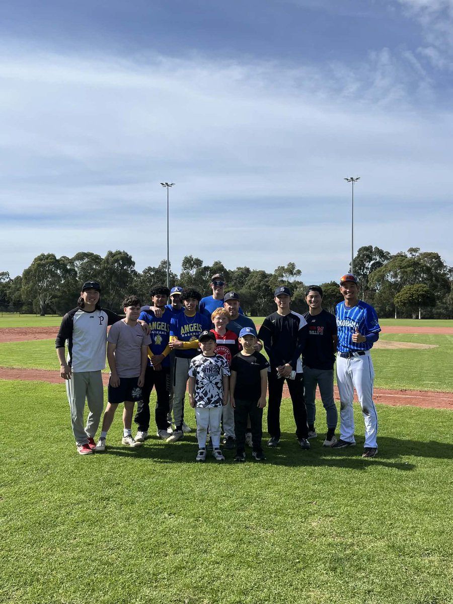 kodai_hamaya's tweet photo. 第一回メルボルン野球教室🇦🇺
無事に終了しました！

次回は4月26日（日曜日）午前中に開催します⚾️ 

興味ある方はご連絡ください！
詳細お送りします😊

#オーストラリア
#メルボルン
#野球教室 https://t.co/3ZfICfF28w