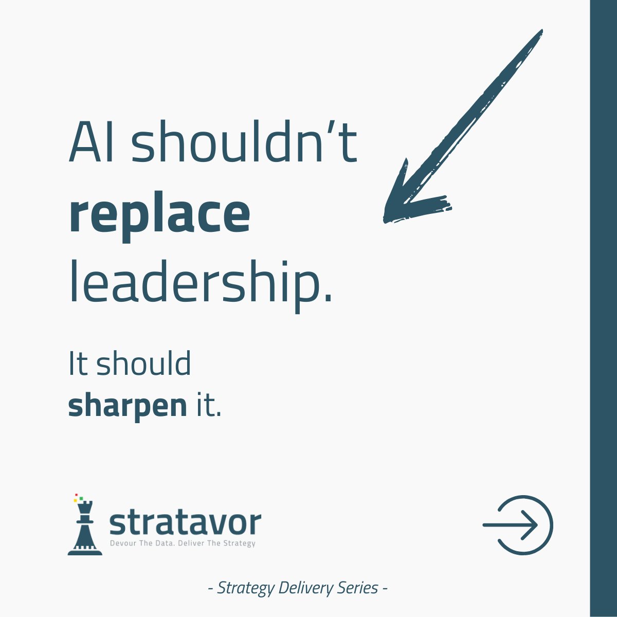 stratavor's tweet image. Most AI fails not from lack of data, but from lack of interpretation. Leadership demands clarity by surfacing signals, connecting metrics, and explaining movement. Accountability remains with decision-makers. #Leadership #DecisionMaking #CFO #AITrust #BoardReporting