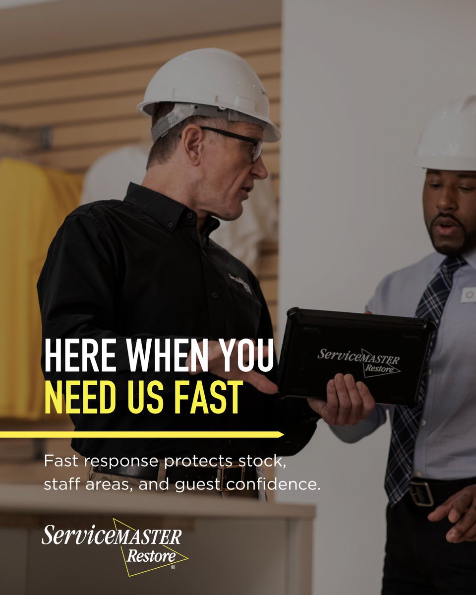 SMRestoreUK's tweet image. Speed matters when damage occurs.

Fast response protects property and operations.
servicemasterrestore.co.uk | 0800 0213970

#HereWhenYouNeedUs #EmergencyResponse #ServiceMasterRestore