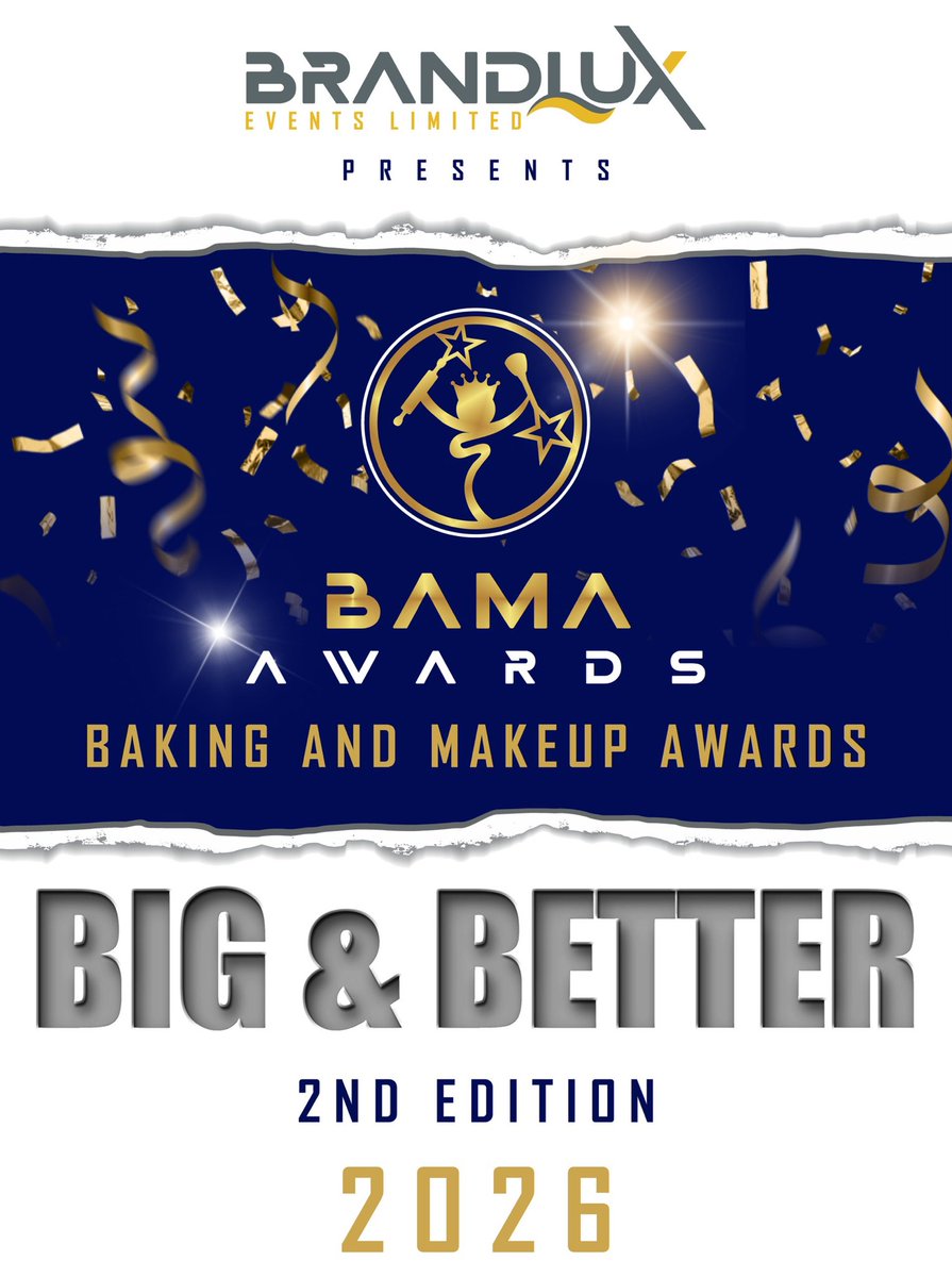 bamaawards's tweet photo. BAMA AWARDS. Baking and Makeup Awards. 
2ND EDITION. BIG &amp; BETTER 2026.  
We are here :  BIG |  BETTER |  INNOVATIVE |  CREATIVE |  COMPREHENSIVE | STRONG. 
Pamoja Tunawezesha. Stay tuned for more updates… https://t.co/j6KHJAIrrh