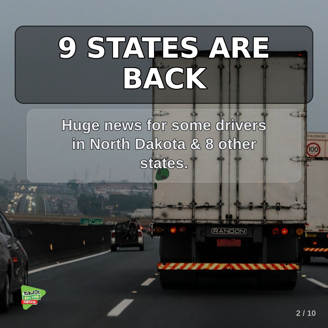 trucksaversnews's tweet image. North Dakota Back in the Game: Non-Domiciled CDLs Are GO for 9 States!

#CDL #FMCSA #regulations
