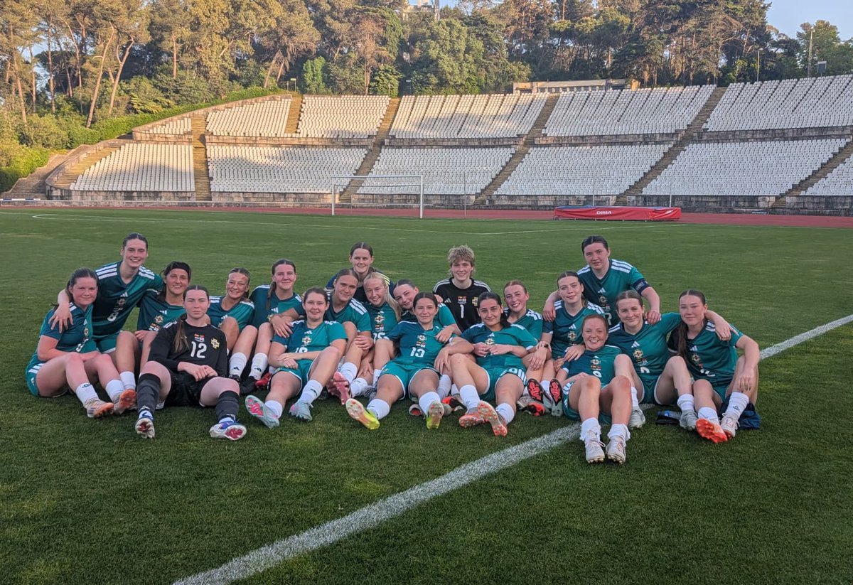 NorthernIreland's tweet image. League A status secured ✅ A big result for our women’s U19s against Hungary in Portugal 💚🤍 #GAWA #TogetherWeThrive