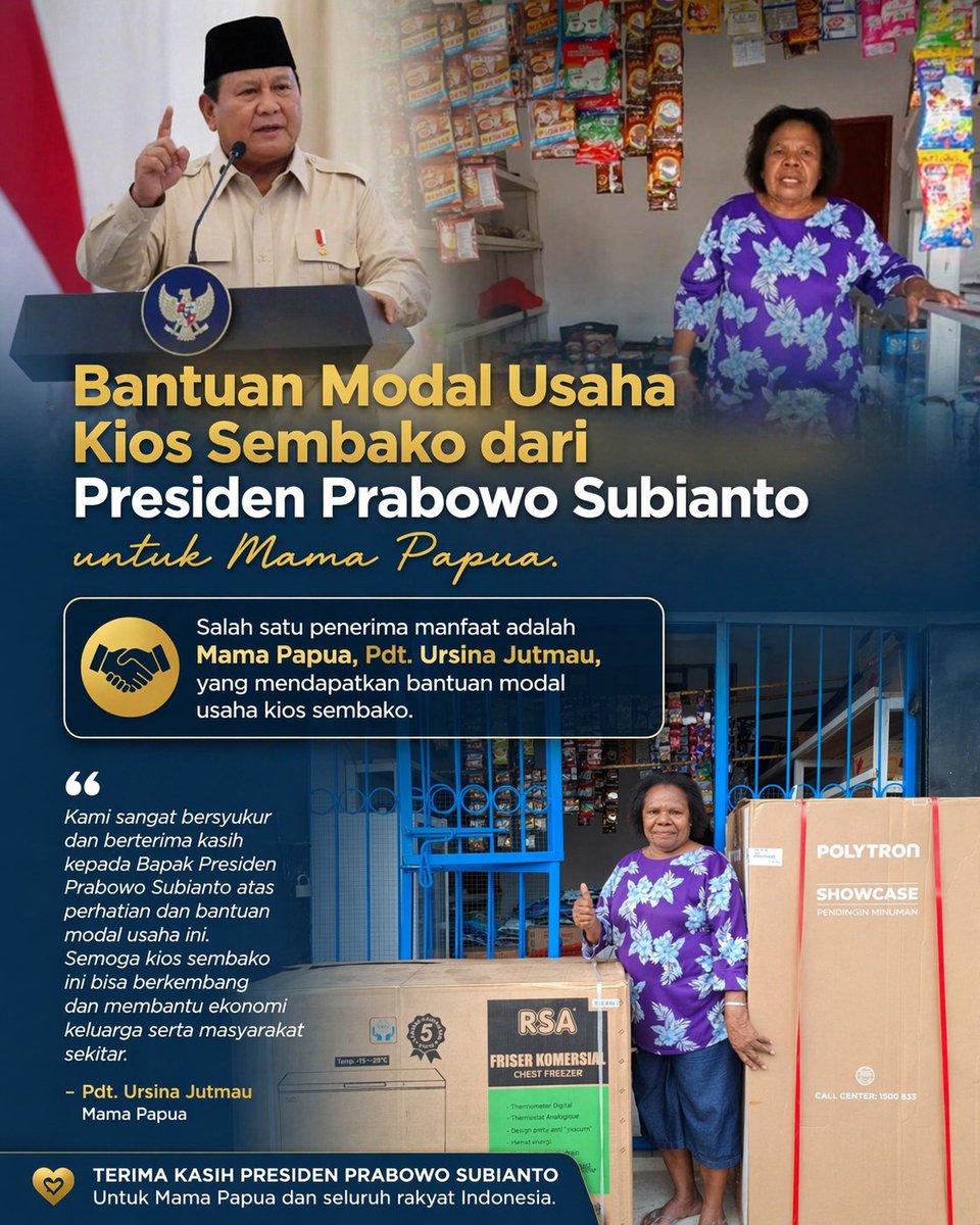 emmapermatahati's tweet photo. Program Nasional Presiden terus mendorong pemberdayaan pelaku usaha lokal agar mampu berkembang dan bersaing di pasar yang lebih luas
hadirnya dukungan ini bikin #UMKMPapua makin tumbuh dan jadi tulang punggung ekonomi masyarakat https://t.co/tWeQbMdNxW