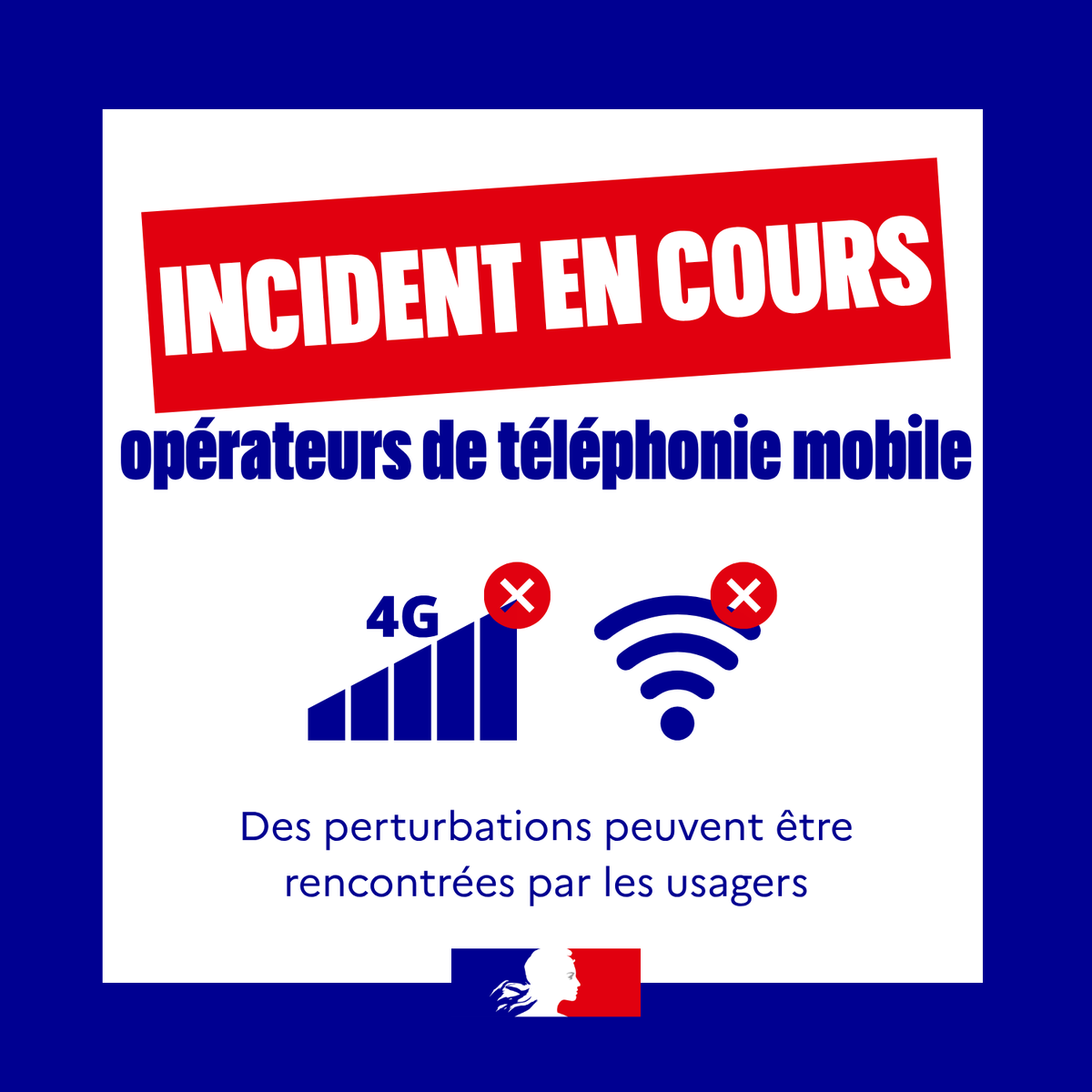Image de Préfète de l'Aisne - ⚠️ Incident impactant plusieurs opérateurs de téléphonie mobile

Des difficultés d’accès au réseau p