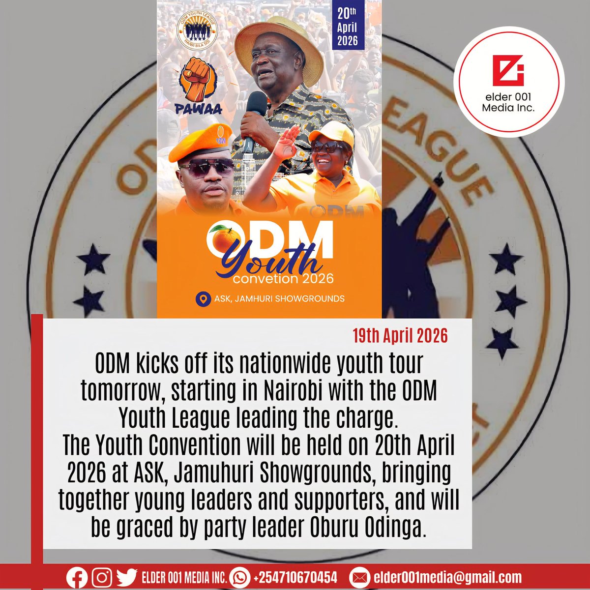 A country is built by those who show up.
Tomorrow, the youth gather at Nairobi ASK Showground to speak, to challenge and to define the future we deserve. 

Be there. Be heard. Nairobi, kesho.