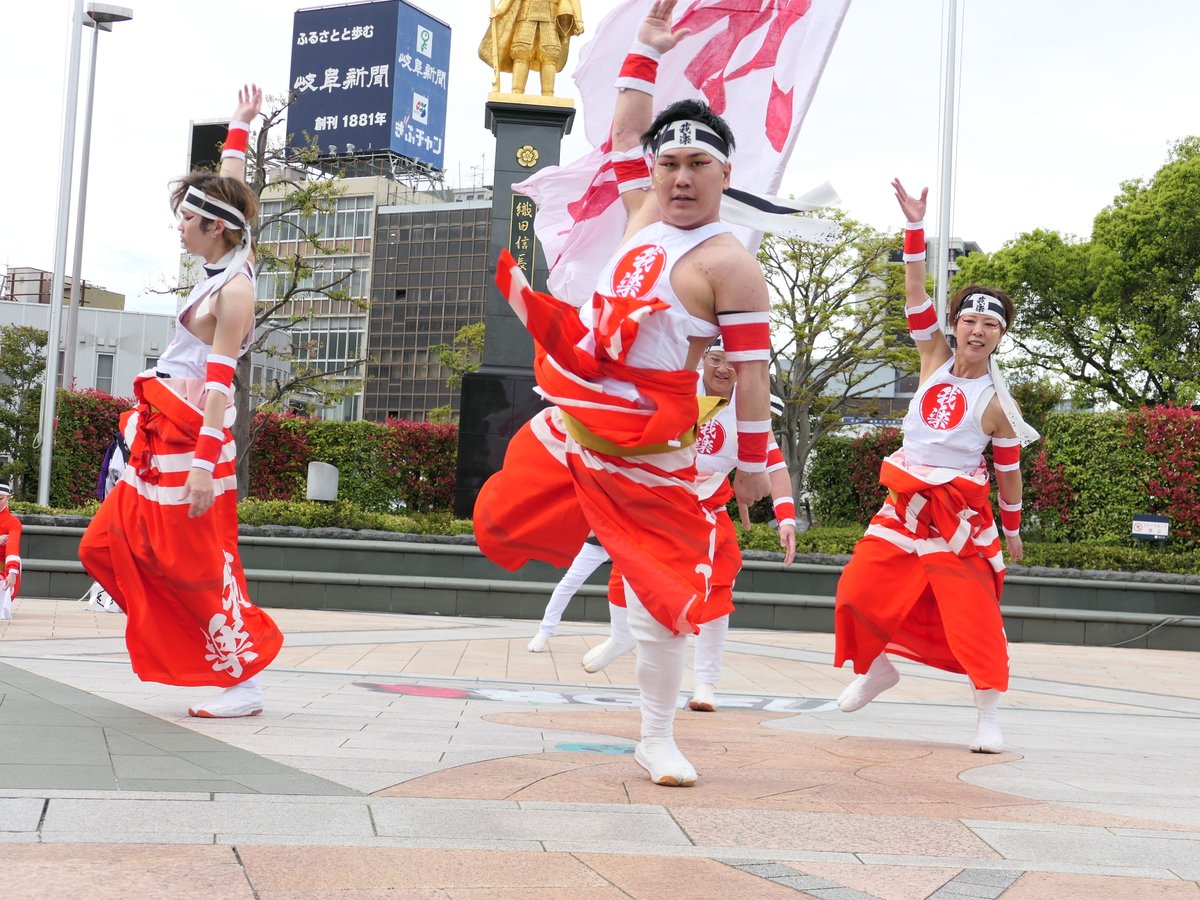 black_yosakoi's tweet image. 道三まつり協賛イベント【MAHA-G　DANCE MUSIC】

【我楽】③

#道三まつり
#よさこい
#MAHA-G
#我楽