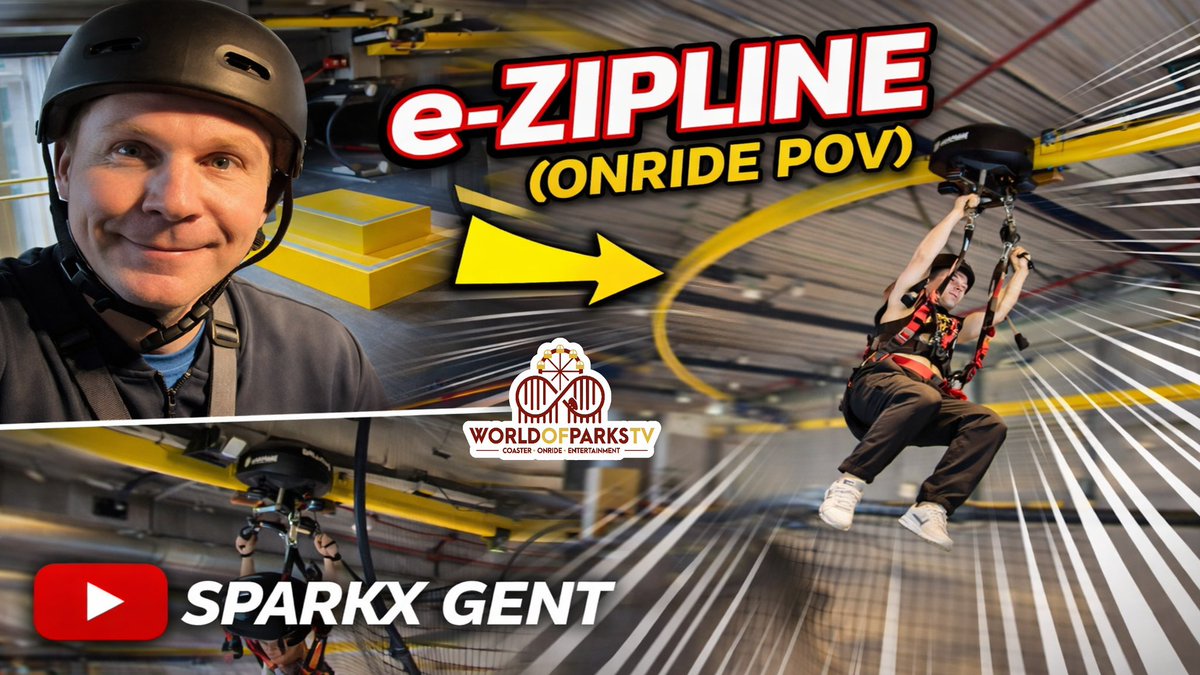 Die E-Zipline im Indoor Park #Sparxx Gent ist unser Onride Video des Tages. 
youtube.com/watch?v=qQCkfa…
#freizeitpark #amusementpark #fahrgeschäft #onride #coaster #pov #parkvideo #zipline #gopro #sparkx #gent #achterbahn #rollercoaster #gopro #montagnesrusses #achtbaan