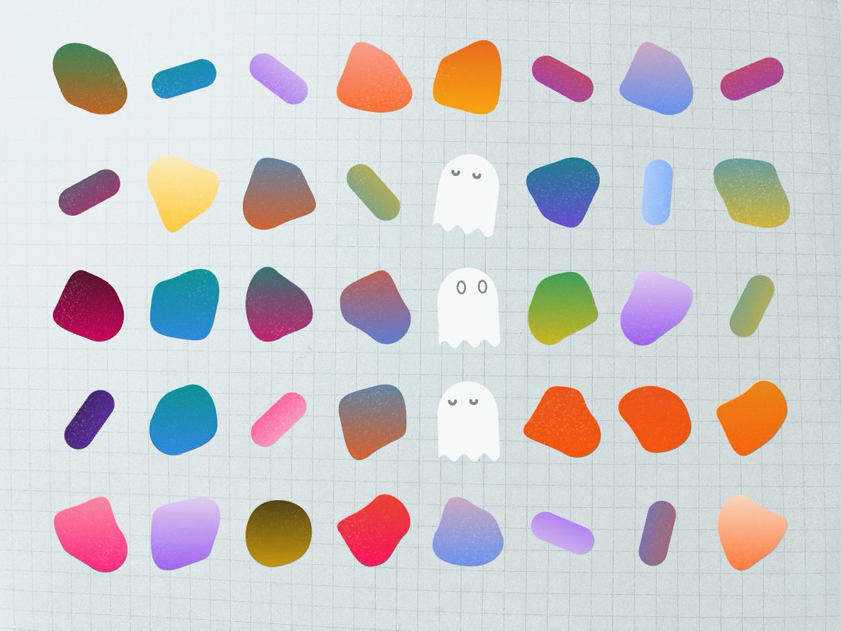 senbaku's tweet image. 写真の背景に、シェイプを重ねる。かわいい。
#p5js #dailycoding #creativecoding #generativeart