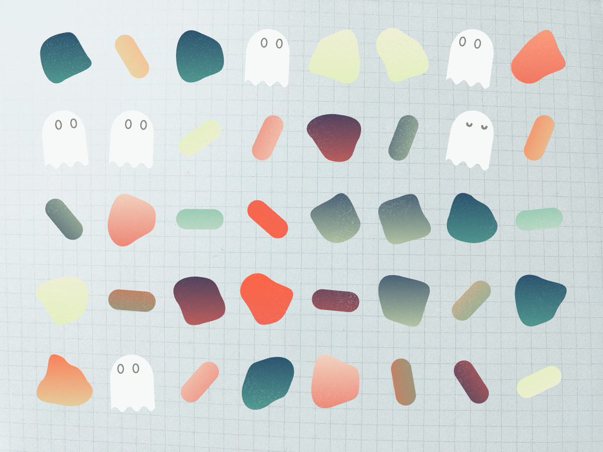 senbaku's tweet image. 写真の背景に、シェイプを重ねる。かわいい。
#p5js #dailycoding #creativecoding #generativeart