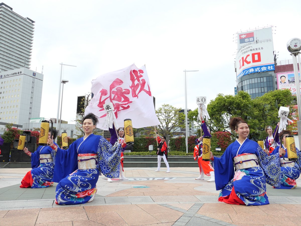 black_yosakoi's tweet image. 道三まつり協賛イベント【MAHA-G　DANCE MUSIC】

【我楽】④

#道三まつり
#よさこい
#MAHA-G
#我楽