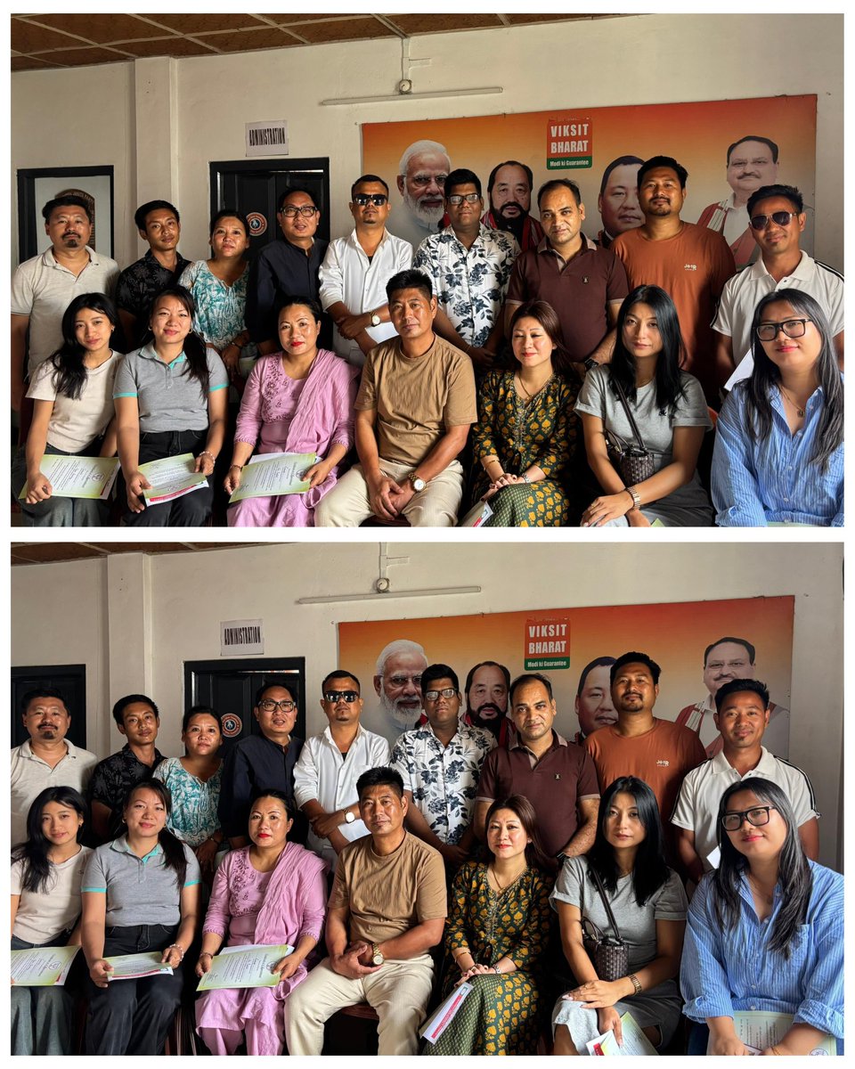 Dimapur District BJP Office Bearers reaffirm unity, discipline &amp; teamwork to drive stronger grassroots impact.
#BJP #NationFirst

<a href="/BJP4India/">BJP</a> <a href="/BJP4Nagaland/">BJP Nagaland</a> <a href="/NitinNabin/">Nitin Nabin</a> <a href="/anilkantony/">Anil K Antony</a> <a href="/blsanthosh/">B L Santhosh</a> <a href="/YepthomiBen/">Benjamin Yepthomi</a> <a href="/YanthungoPatton/">Yanthungo Patton</a> <a href="/abhaygiribjp/">Abhay Giri</a> <a href="/jacob_zhimomi/">Jacob Zhimomi</a> <a href="/tovihoto/">H Tovihoto Ayemi</a>