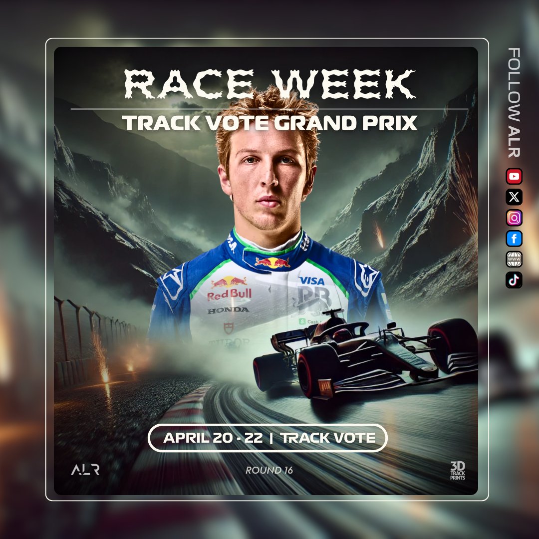 ALR_Esports's tweet image. RACE WEEK | ROUND 16 - TRACK VOTE! 👻

The penultimate round of the season is upon us! Vegas or Qatar for Gold, Silver &amp;amp; Bronze! 100% heads to the streets of Jeddah under the lights in Saudi Arabia live tonight!

Live: youtube.com/@ALREsports 

#F1 #F125 #ALRF1
