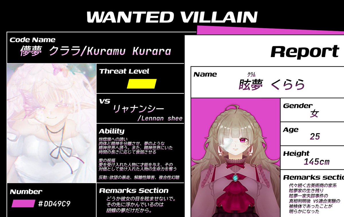 uziuzimatcha's tweet photo. @ASH_kabe 

#VS_VILLAIN
リャナンシーのVILLAIN－儚夢クララ https://t.co/y4TRAMFaBQ