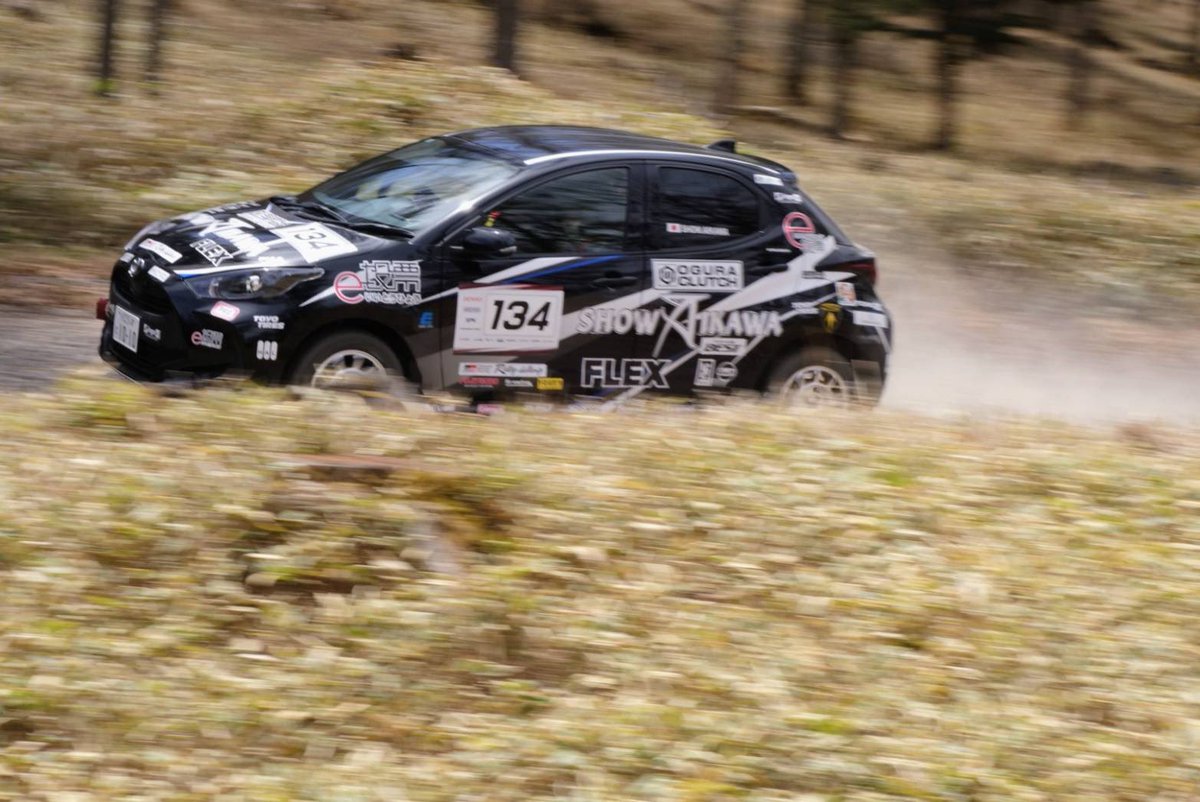 FLEX_Racing's tweet image. GRラリーチャレンジ八ヶ岳茅野
#e投票 FLEX SHOW  #ORC ヤリス 134号車EX-1クラス。ドライバー #哀川翔 中谷篤 組
無事完走を果たしました！後半SSではタイムを上げ順位もクラス中盤までアップしました。応援ありがとうございました！次回はGRラリーチャレンジ富士山すそのを予定しております！