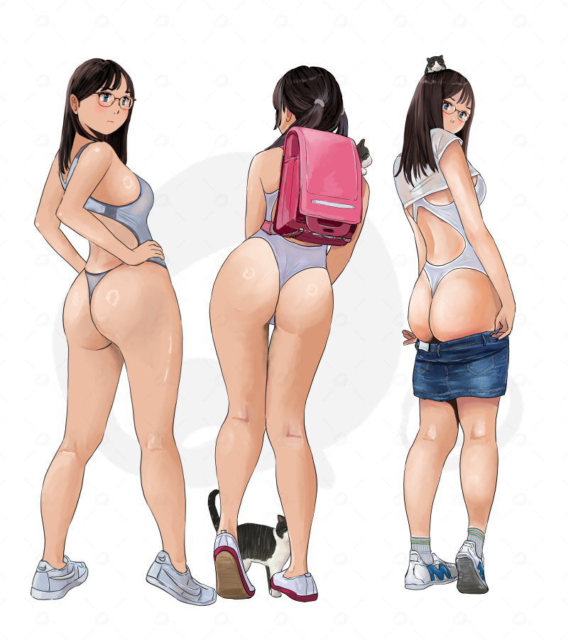 白競泳水着ヒップ🤍 