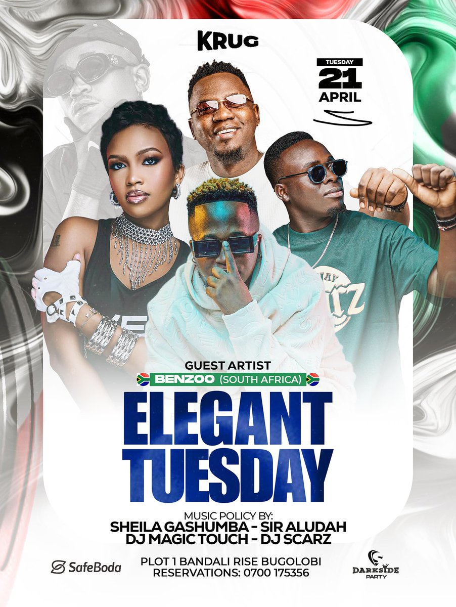 See y’all tomorrow @krug_ug party time #ElegantTuesday