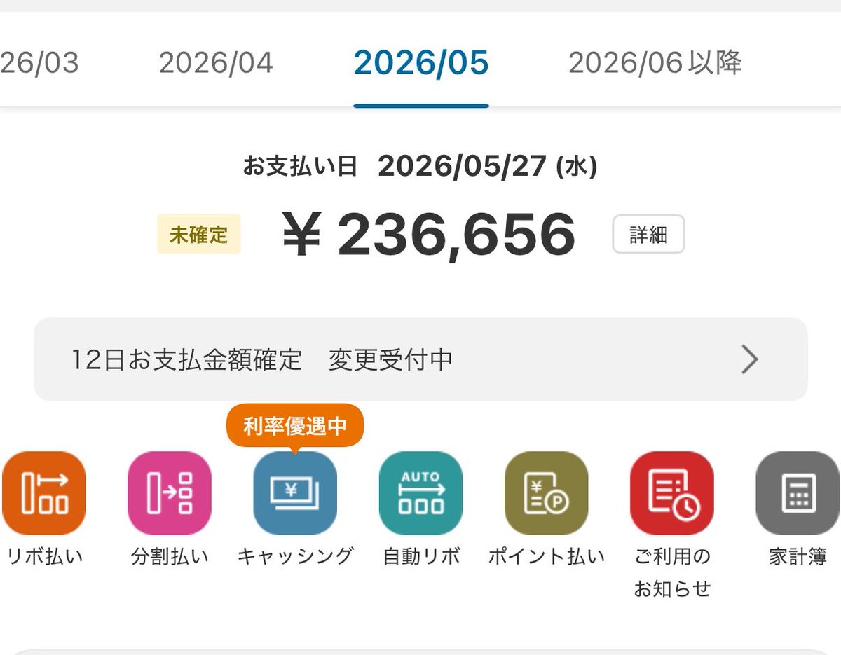 4月と5月の支払い額オーバーフローしすぎやん