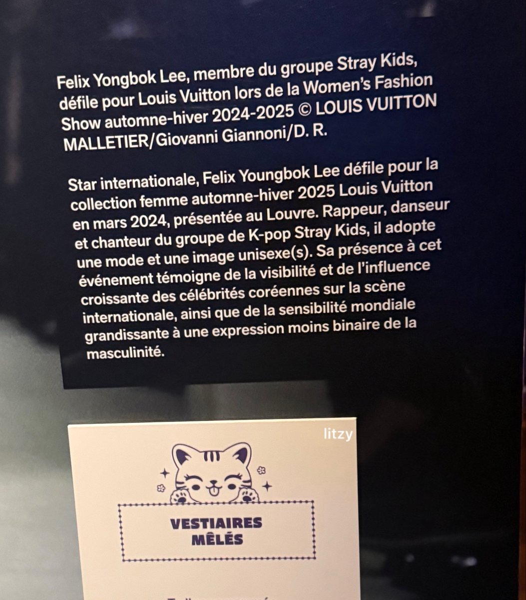 OMGGGG runway debut so impactful it’s museum worthy in paris as a symbol of korean culture in france 

‘International star Felix Yongbok Lee walked the runway for the Louis Vuitton Fall/Winter 2025 women's collection in March 2024, presented at the Louvre. A rapper, dancer, and