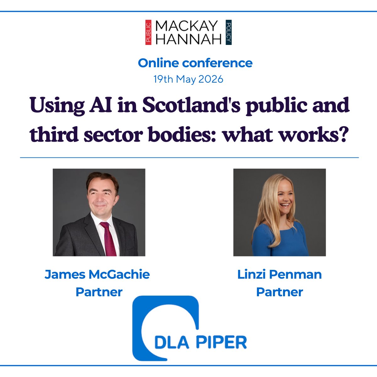 MacKayHannah's tweet image. Using AI in Scotland's public and 3rd sector

👉James McGachie &amp;amp; Linzi Penman, both Partners @DLA_Piper will be presenting jointly on 'Enhancing #compliance, #governance and #risk management'.

Read more/register ow.ly/aGK750XBnJ9

#AI #PublicSector #ThirdSector