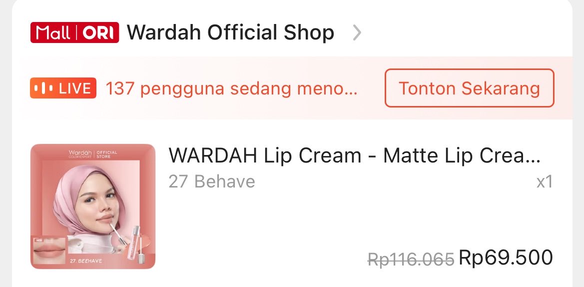 mocchik's tweet photo. wts lipcream wardah matte 27 behave

baru diswipe ajaa 50k https://t.co/UGeFlxDyW5