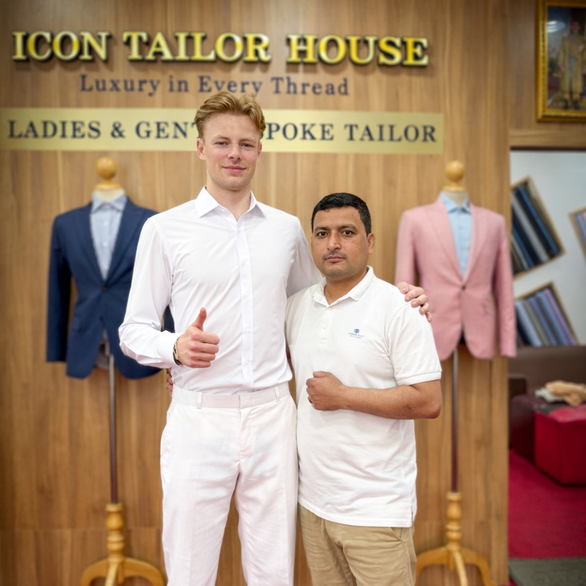 house_icon37471's tweet image. From fabric selection to final fit ✔️
We make sure every detail is just right.
wa.me/66945695499
#IconTailorHouse #CustomMade #BespokeTailor #BangkokStyle #MensFashion #PerfectFit #TailorBangkok #SuitUp #SharpDressed #ModernGentleman #LuxuryStyle #Tailoring #FitMatters