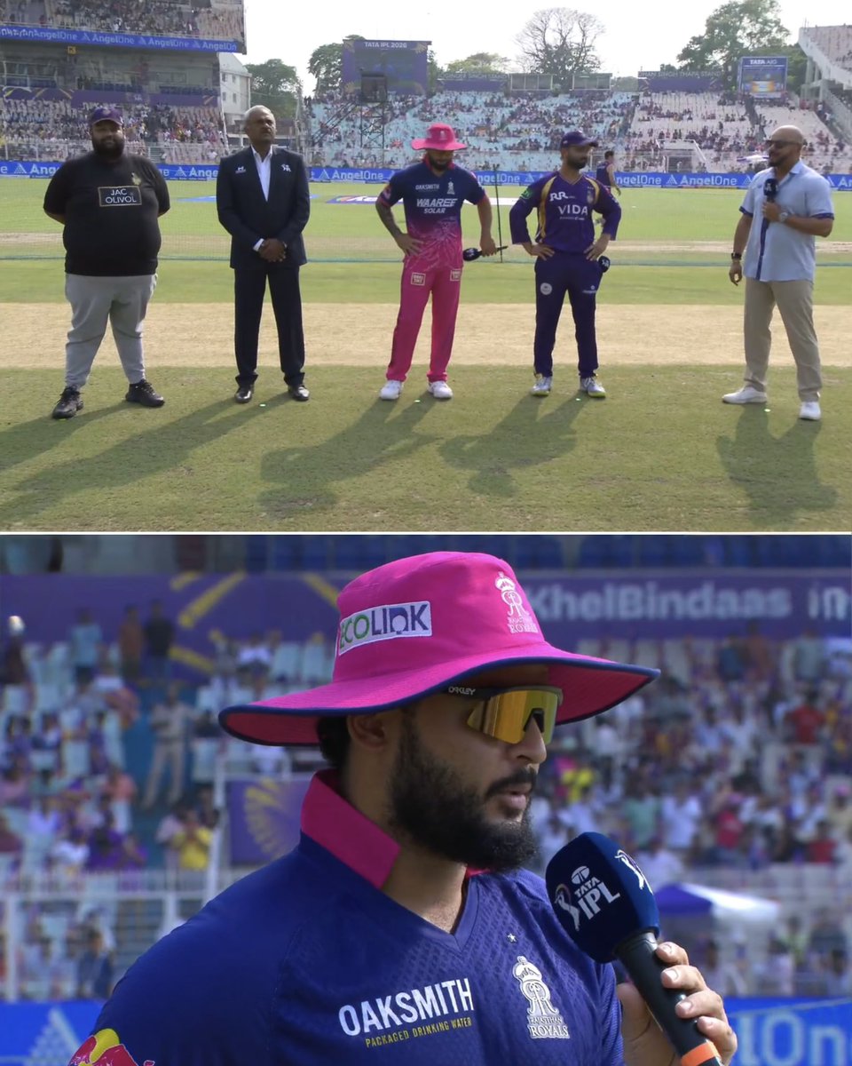 thebharatarmy's tweet image. Rajasthan Royals have won the toss and decided to bat first.🤟🏼🔥

📷-BCCI

#teamindia #kkrvsrr #bharatarmy #coti🇮🇳 #ipl2026