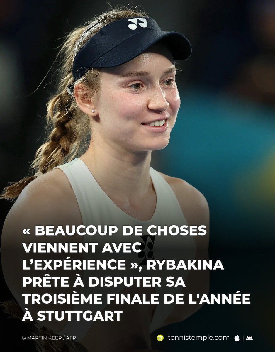 tennistemple's tweet image. À Stuttgart, Elena Rybakina veut confirmer son excellent début de saison face à Karolina Muchova. Avant cette finale très attendue, la numéro 2 mondiale a expliqué pourquoi elle se sent plus stable émotionnellement et plu… #Rybakina #Stuttgart #WTA500

🎾 w.tennistemple.com/JZ3Fo