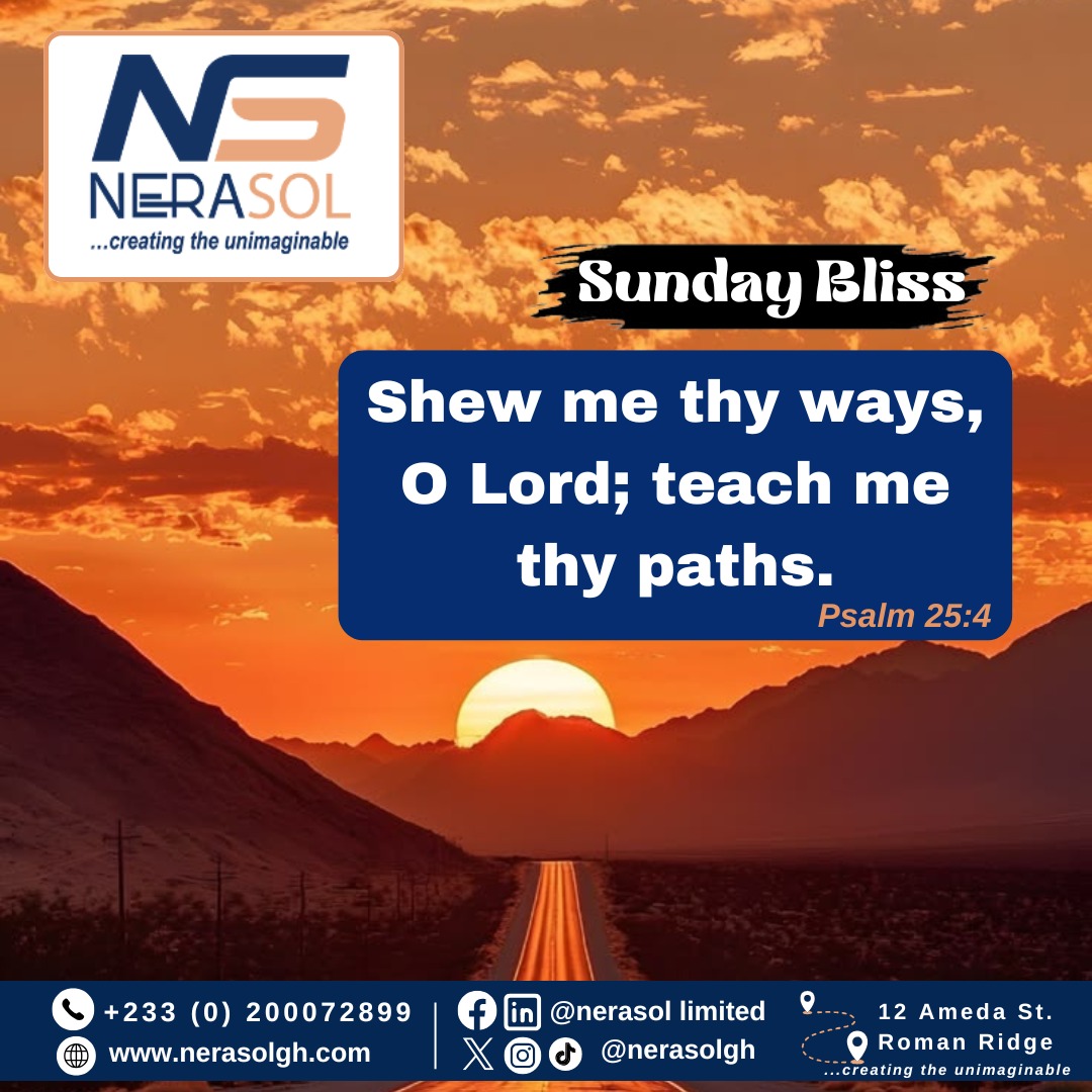 Shew me thy ways, O Lord; teach me thy paths. 
Let this Sunday guide you on the road to divine inspiration and endless possibilities with NeraSol . #creatingtheunimaginable  #SundayBliss #Psalm254 #Faith #NeraSol #Inspiration