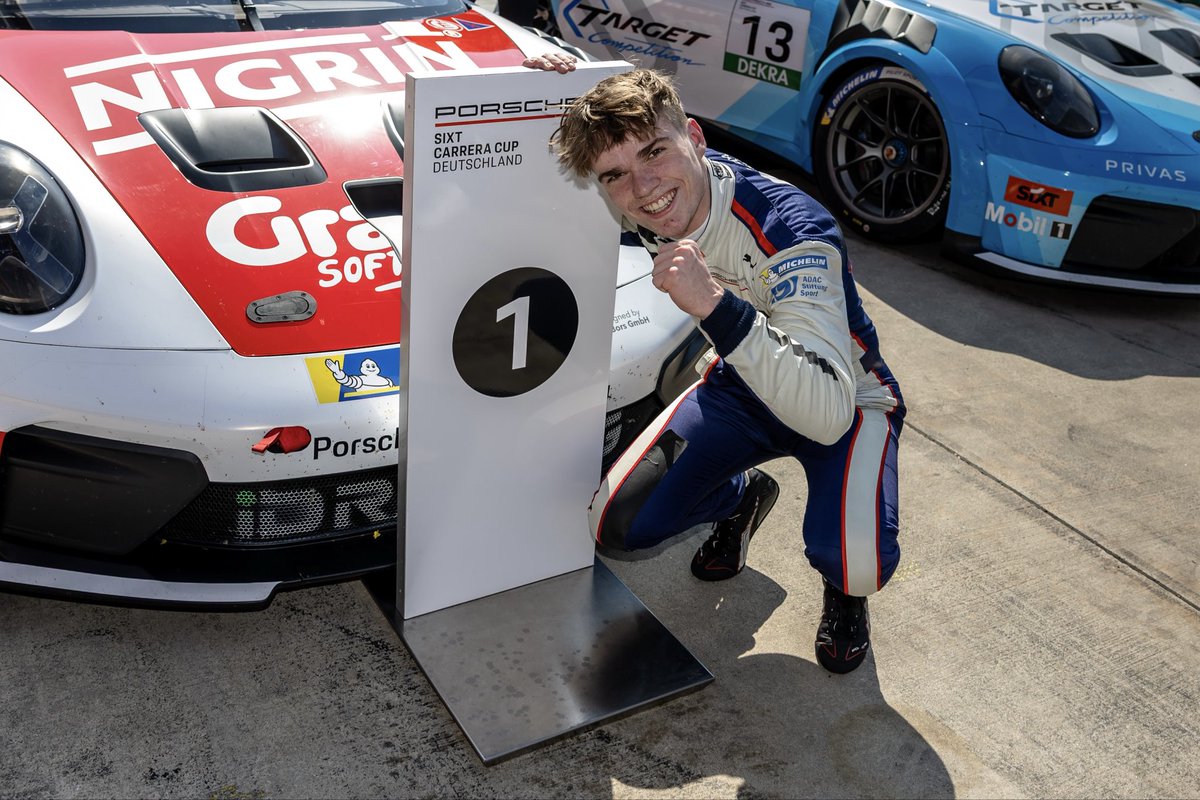 With a dominant lights-to-flag victory,
Theo Oeverhaus claims his second win in the #2026season🥇. Keagan Masters follows with a strong drive in second place, while Alexander Tauscher finishes in third After a solid race in #Imola 🔥🇮🇹.