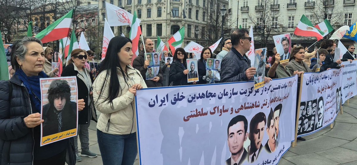 4FreedominIran's tweet image. 6-Oslo rally: Supporters of the Iranian Resistance protest executions of PMOI political prisoners, honor martyrs of April 19, 1972 &amp;amp; 1975, and reject all dictatorships—Shah or mullahs. Call for regime change.
#No2ShahNo2Mullahs #StopExecutionsInIran #NCRIAlternative