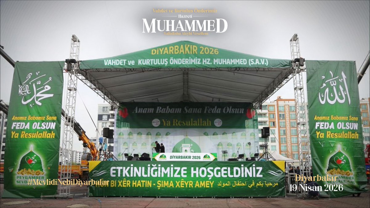 Vahdet ve kurtuluş önderimiz Hz. Muhammed (sav) hürmetine, 

Diyarbakır'dan tüm İslam alemine selam olsun. 

Mevlid-i Nebi günümüz mübarek olsun.

 #MevlidiNebiDiyarbakır