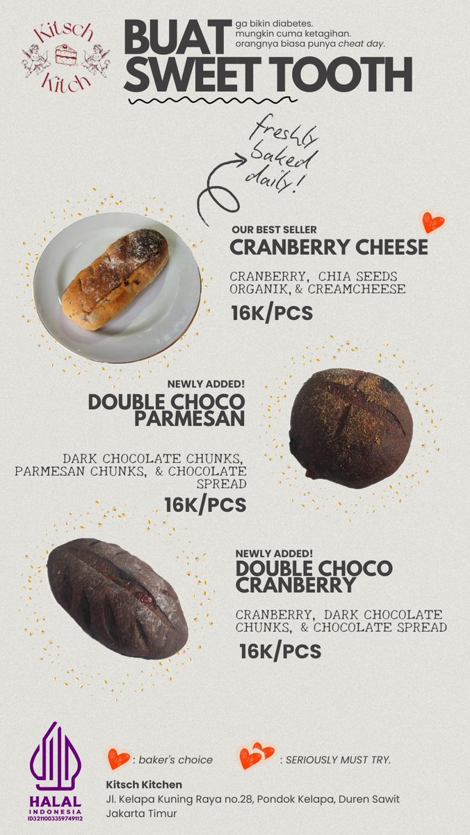 urikitschkitch's tweet photo. Hello kawan kawaaaan..
Buat rabu 22 April aku buka PO untuk roti sordo yaa..

Yuu ikutaan.. 

Moots yang lewat tolong bantu RT yaa 🙏 https://t.co/O5UhgpCUAN