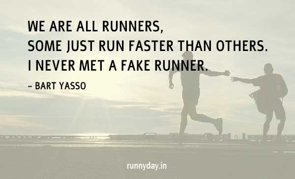 We are all runners, some just run faster than others. I never met a fake runner ... / trainingthenations.com #running #runner #jogging #jog #jogger #winner #champ #marathon #run #finish #race