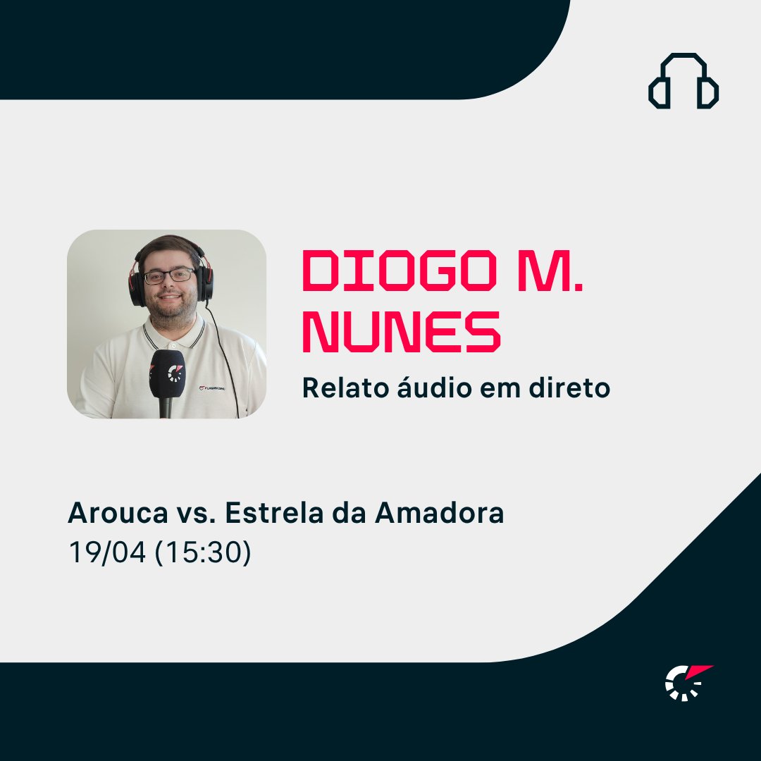 🚨 Nova Final pela manutenção! 🚨

👉 Hoje, às 15h30, vou fazer o relato do <a href="/OficialFCArouca/">FC Arouca</a> x <a href="/estrelamadora/">CF Estrela da Amadora</a>! Encontro da 30.ª jornada da <a href="/ligaportugal/">Liga Portugal</a>!

👉 Podem ouvir através do <a href="/FlashScorePT/">Flashscore.pt</a>!

#FlashScorePT #FlashScore #FCArouca #estrela #EstrelaDaAmadora #LigaPortugal