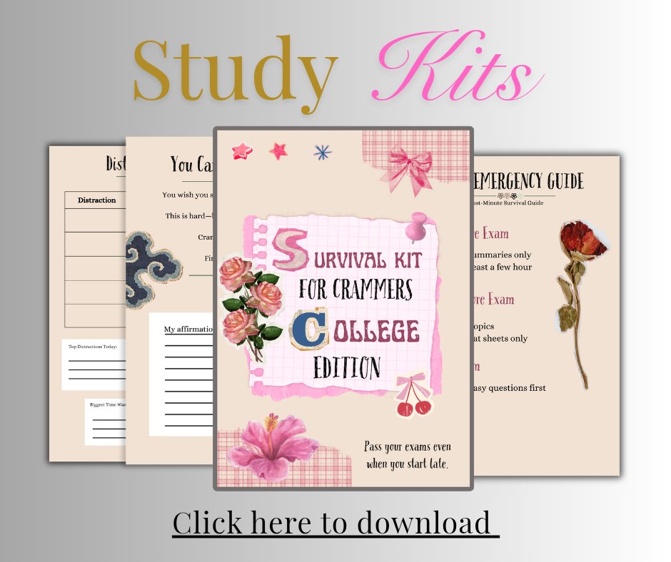ElleCelinee's tweet image. Studied? NO.
Cried? YES.
Made 3 aesthetic cram templates instead? absolutely.
Exams are coming. Motivation is not.
So I made 3 templates to pretend I have my life together.

Available here on @raketdotph  raket.ph/rish_risha_ris…

#digitalarwork #student #college #digitalarts