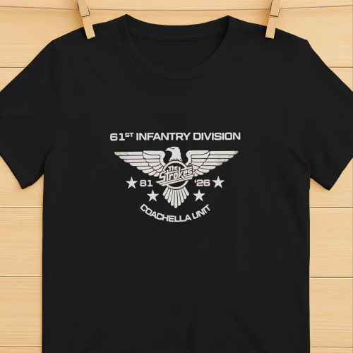 ShirtWeaar's tweet image. 61st Infantry Division Coachella Unite T-shirt

🛒 Check it here:
shirtweaar.shop/61st-infantry-…

#TrendingNow
#61stInfantryDivision
#CoachellaUnite
#GraphicTee
#MilitaryStyle
#FestivalFashion
#StatementShirt
#StreetwearTrend
#VintageStyle
#UniqueTee
#USAtrend2026
#BoldFashion