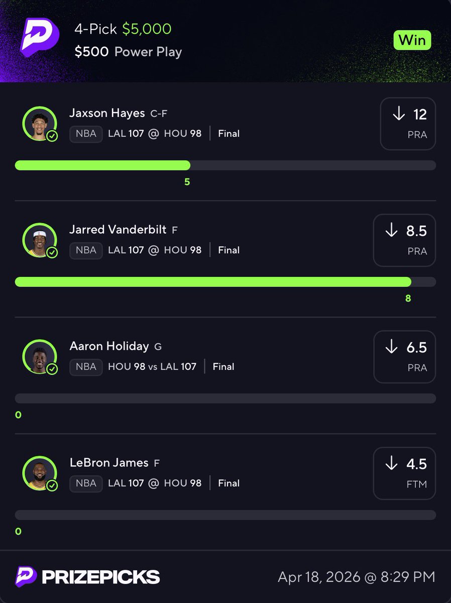 TaKilla_Bitch's tweet image. accidentally placed same slip twice

it cashed, $10k

Get all my plays here ➡️ Link to picks on my Bio

#PrizePicks #GamblingX #NFL
#WCBB ⛹️ | #NBA 🏀 | #CBB 🔥 
#Prizepicks 🔐 | #PROPS | #POTD 📋
#GIVEAWAY 👋 | #NHL 🏒 | #Picks
#CSGO 🔫| #WAKEANDCASH 💵
#WNBA 🏀 | #Summerleague