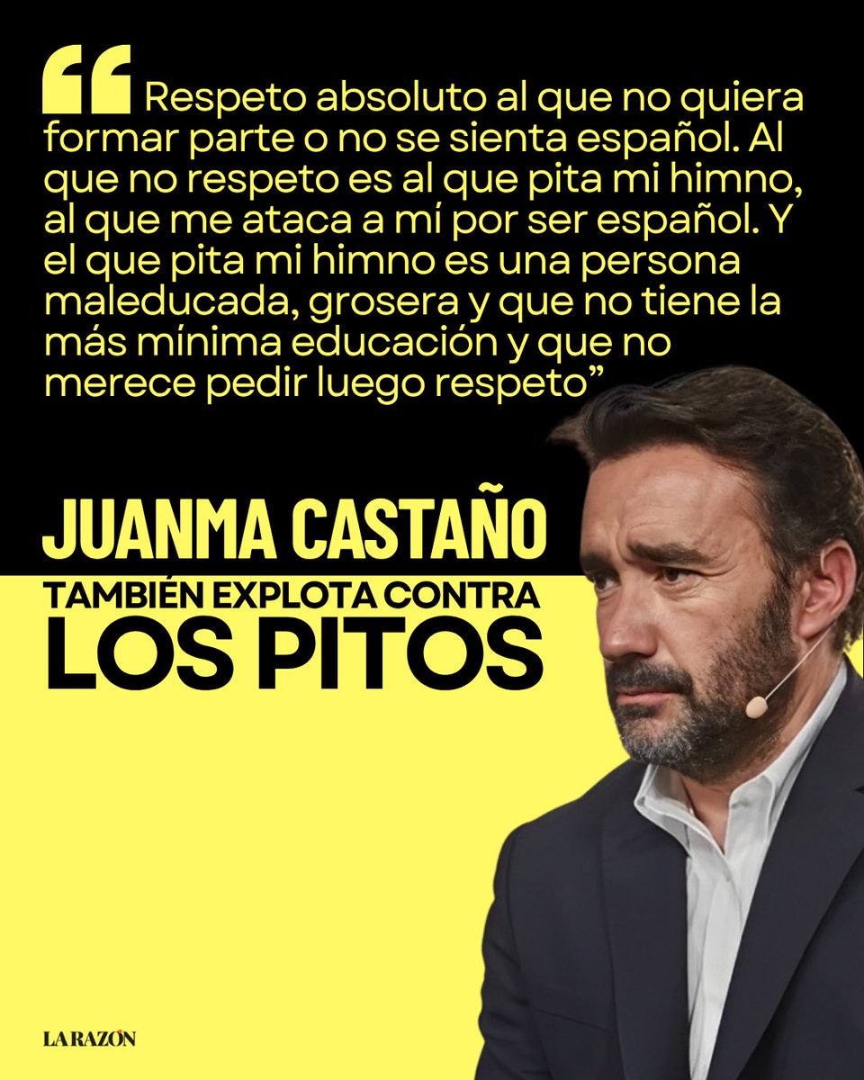 larazon_es's tweet photo. 😡 Paco González y Juanma Castaño hartos de los pitos al himno en la final entre Atlético y Real Sociedad.

💬 El director de Tiempo de Juego se mostró tajante: “Hemos aceptado que se pita y se pita”, en un debate ya habitual en las finales

🔗 https://t.co/5s6GoYkmnm
