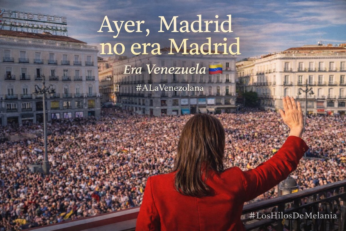 𝐌𝐚𝐝𝐫𝐢𝐝, 𝐚 𝐥𝐚 𝐯𝐞𝐧𝐞𝐳𝐨𝐥𝐚𝐧𝐚: 𝐥𝐨 𝐪𝐮𝐞 𝐯𝐢𝐯𝐢𝐦𝐨𝐬 𝐞𝐧 𝐒𝐨𝐥

Hay ciudades que se visitan. Y hay ciudades que, de repente, se convierten en otra cosa.

𝐀𝐲𝐞𝐫, 𝐌𝐚𝐝𝐫𝐢𝐝 𝐟𝐮𝐞 𝐕𝐞𝐧𝐞𝐳𝐮𝐞𝐥𝐚.

Desde que llegué en la mañana a Puerta del Sol, algo ya