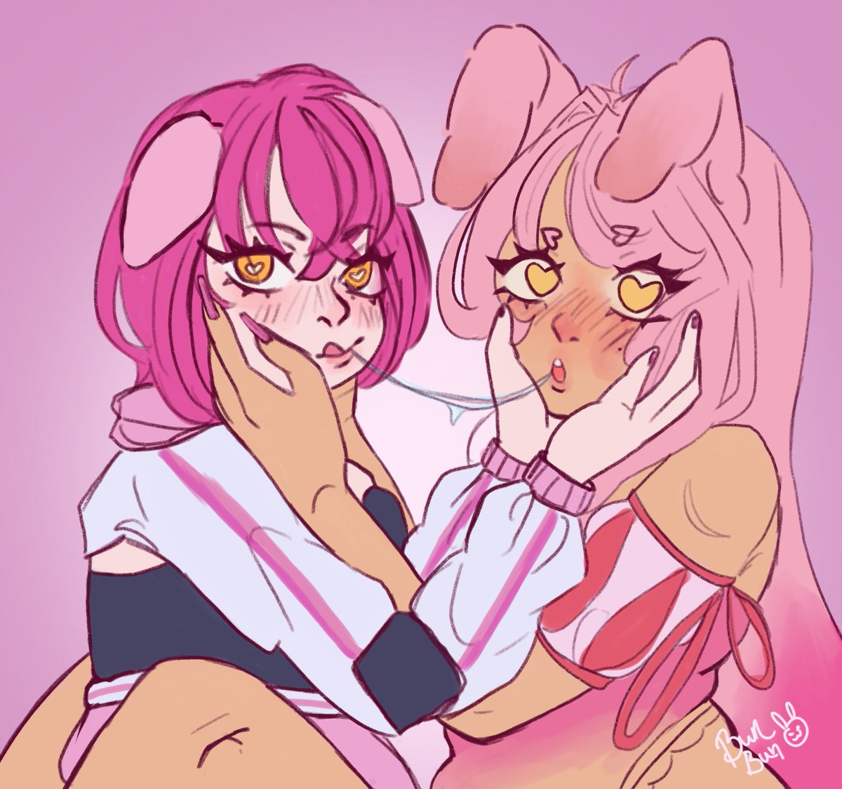 Buninussy's tweet photo. REMEMBER THIS!?

Well yes…finally here…

Sorry y’all 😔 my artist took FOOOOREVER!!

*Im the artist….*

Winners:
3rd: @ChanchaChanVT 
2nd: @PattyCakeez 
1st: @darn_soup 

 #BuniNSFW https://t.co/UixyVpdQOG