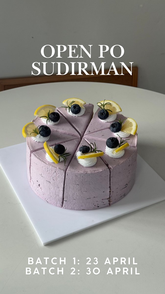 siapamaukuwe's tweet photo. [help RT, very appreciated]

Halo!
Setelah lama ga jualan lagi di twitter, aku akan kembali buka PO cake &amp; desserts pengiriman dari Sudirman, JKT

Akan ada 2 batch pengiriman ya, supaya semuanya kebagian dan aku juga ga pingsan lagi hahaha

More details on next tweet! https://t.co/eAZCc4rHbk