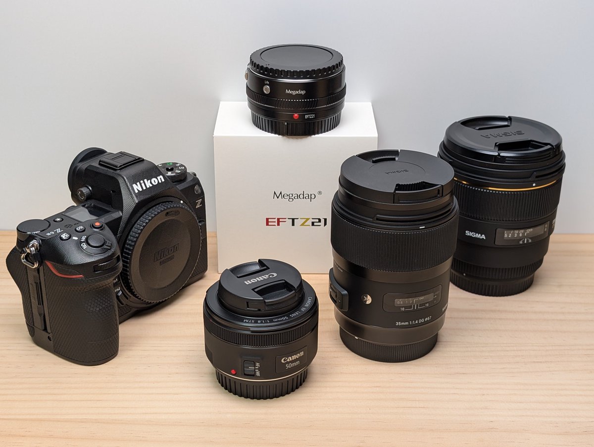 Fox_now's tweet image. 豊田慶記さんが投稿してる #NIKON #Z6III の起動が遅くなる件、俺も遭遇した事あるけど、発生するのは #Megadap EFTZ21経由でEFレンズ装着した時(1枚目)なのでマウントアダプターが原因と思ってた。ネイティブZマウントの24-120、180-600、28、40、タムロン50-400(2枚目)では一度も発生してないな…🤔