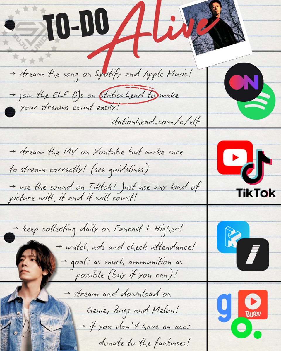 📝 TO-DO-LIST ALIVE 📝

💡 Next week's tracking (Mon-Sun) is our only chance to win DH a trophy as our first week sales will guarantee a high score for physical only next week, not the week after.

➡️ Everything we do for DH next week (streaming, voting, downloading) will count