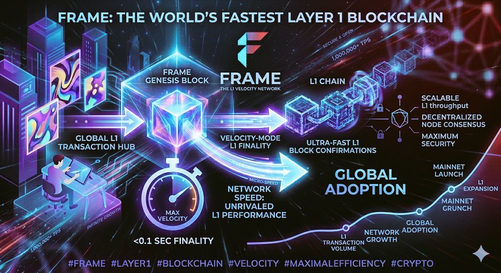 Shibsweety's tweet image. In the world of crypto, speed isn't just a luxury—it's the backbone of UX. Slow block confirmation is the enemy of adoption. ⚡️

​That’s why #Frame is a total game-changer. Sub-second finality is no longer a dream; with the world's fastest L1, it’s the new standard
@TheCryptoCo