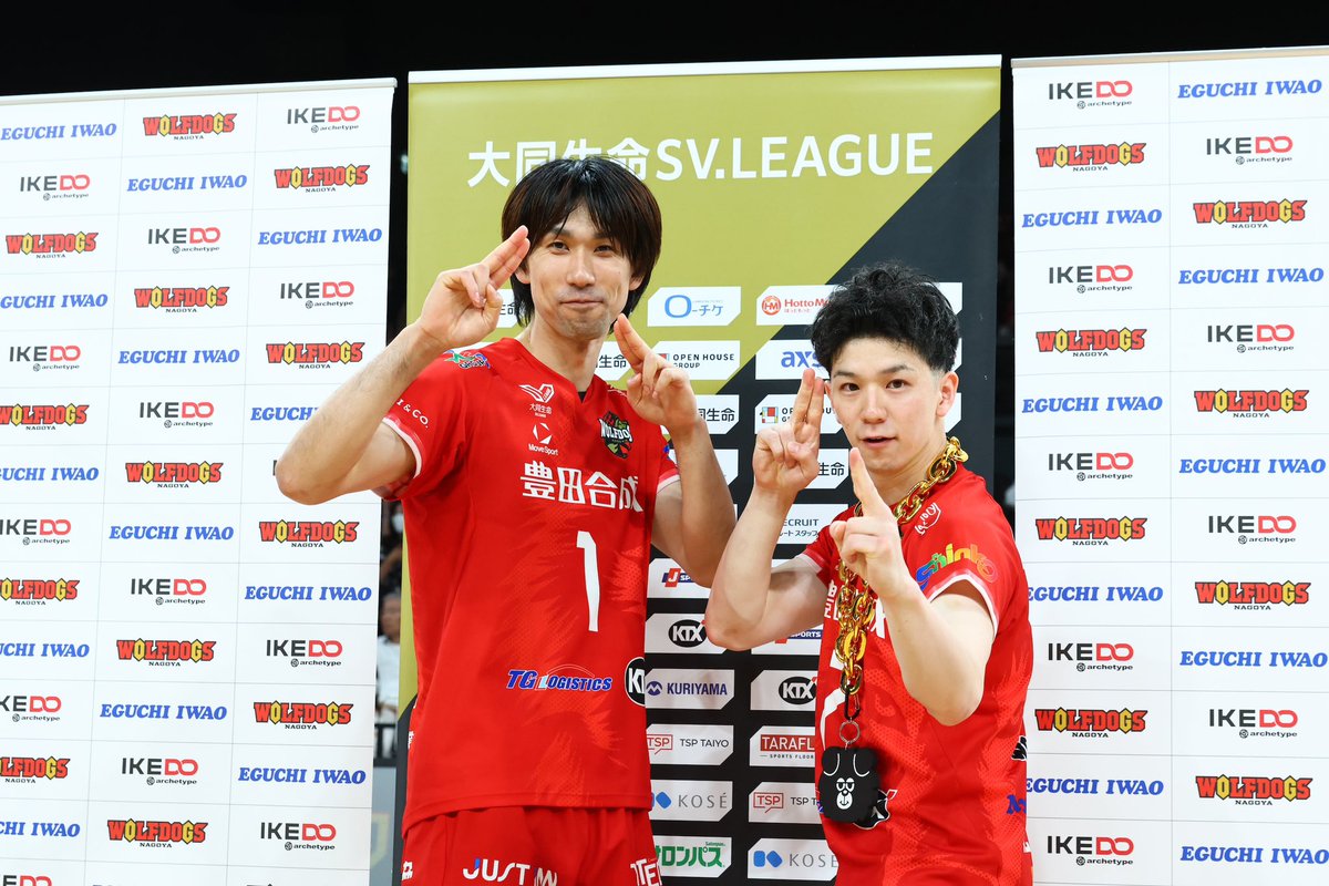 Wolfdogs_NAGOYA's tweet photo. 🐺MATCH REPORT🐶

2026.4.19 (Sun.)
2025-26 大同生命SV.LEAGUE 第44戦
vs 東レアローズ静岡

これまで出場機会の少なかった選手たちが躍動！
レギュラーシーズンは白星フィニッシュ。
さぁチャンピオンシップへ!!

試合レポートはこちら👇
https://t.co/QQ78jOr0at

#うるほー
#大同生命SVリーグ
#ウルフドッグス名古屋
#WOLFDOGSNAGOYA