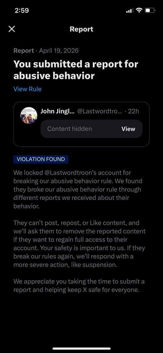 CanadianGirlee's tweet photo. Great job everyone! @Lastwordtroon is just another racist troll with no backbone one, hiding behind a fake account. 
Locked, but it’s a start 👏
#EndRacism #StrongerTogether
#MakeRacistsAfraidAgain #SpeakUp #ImNotAfraid #HoldPeopleAccountable
#FuckAroundAndFindOut #CantSilenceMe https://t.co/9HM9VLsblW