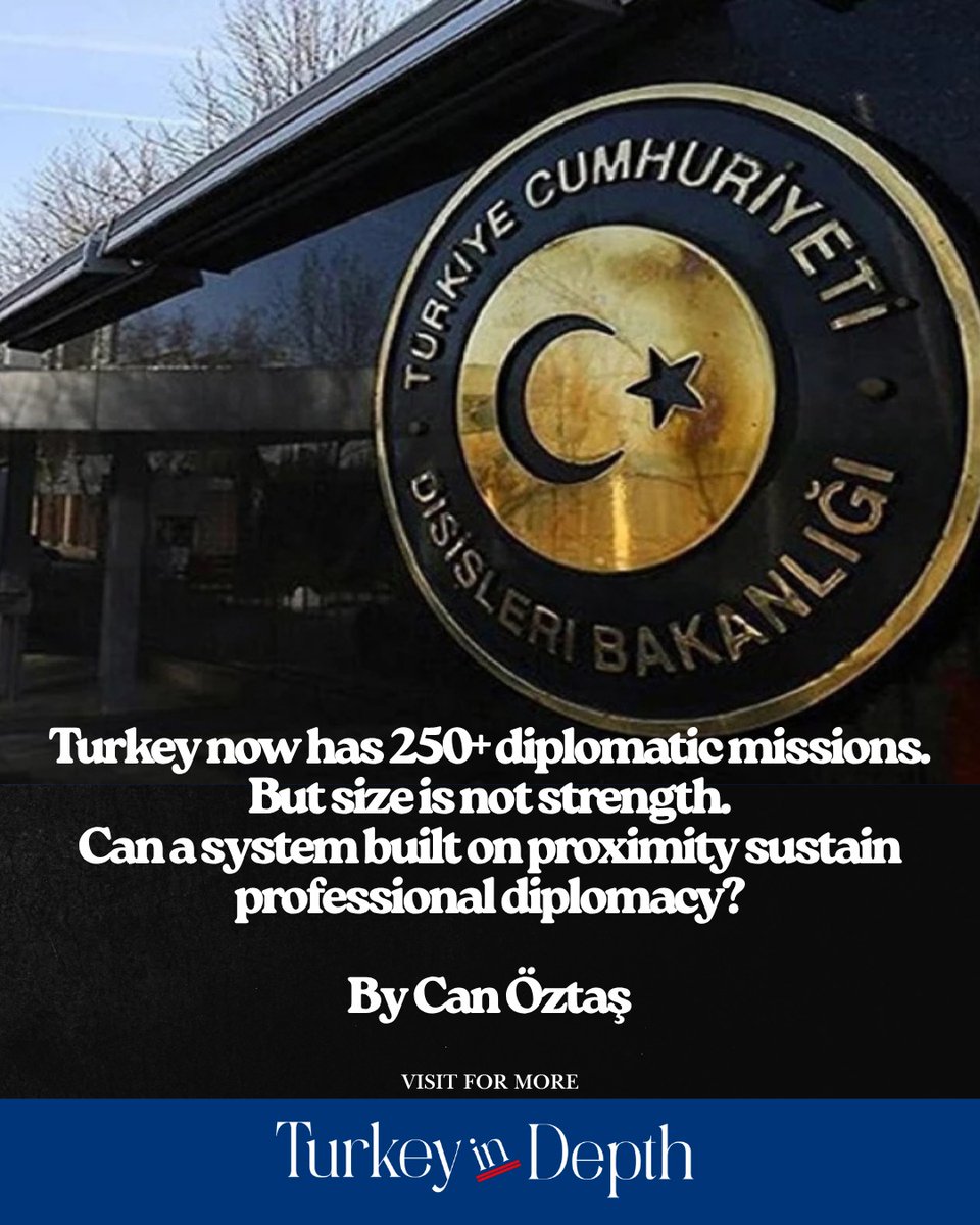 TurkeyinDepth's tweet image. You can multiply embassies faster than you build judgement. Turkey now has one of the world's largest diplomatic networks — but is it a strong one? @shehbender turkeyindepth.com/article/861 #Turkey #ForeignPolicy