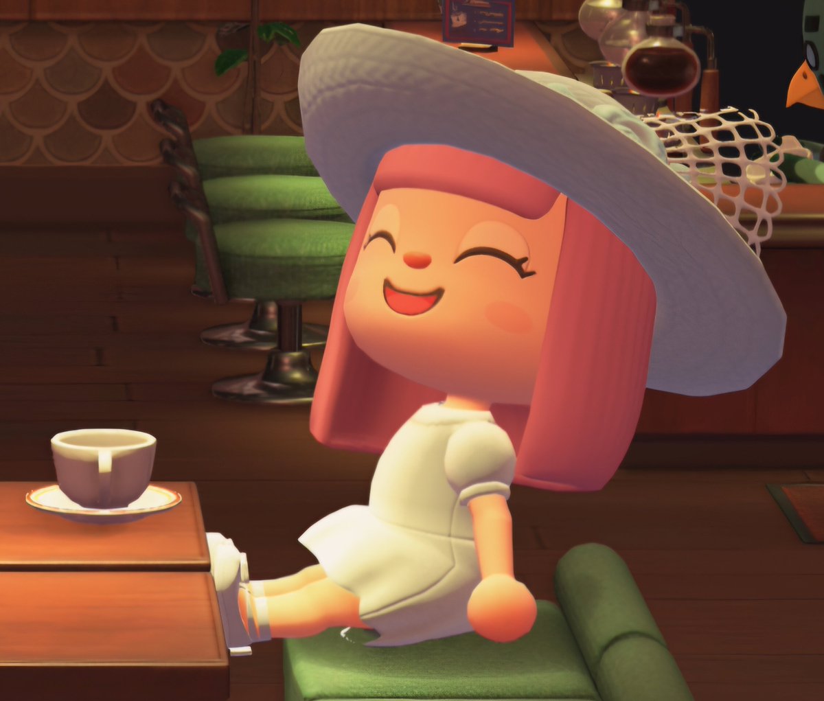Cheyenn03427718's tweet photo. A coffee for the princess ☕️ 
#ACNH https://t.co/EtAgWra0sH