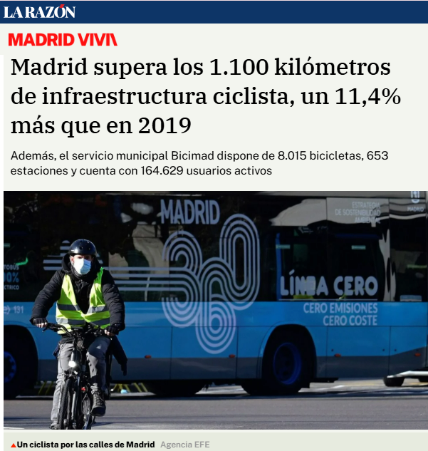 en bici por madrid tweet media